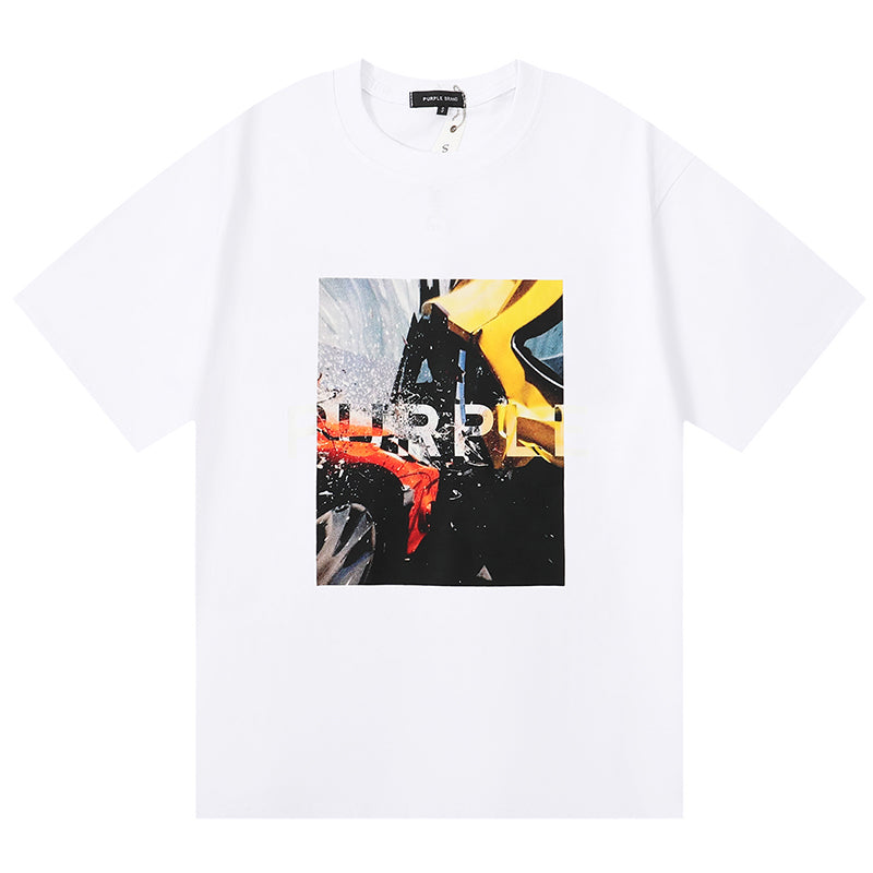 VELCEN Purple Brand Fashion T-Shirt