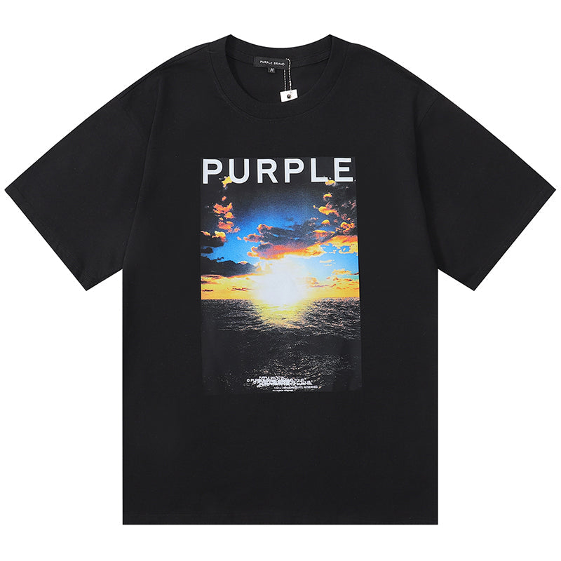 VELCEN Purple Brand Fashion T-Shirt