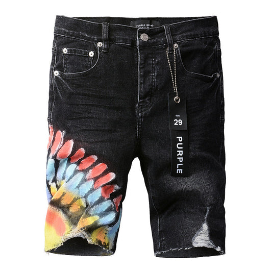 VELCEN Purple Brand Denim Shorts #5085