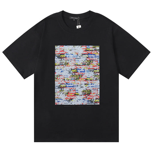 VELCEN Purple Brand Fashion T-Shirt