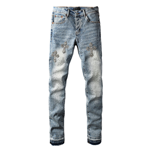 VELCEN Purple Brand Jeans #9132
