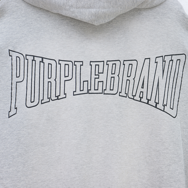 VELCEN Purple Brand Logo Printed Hoodies