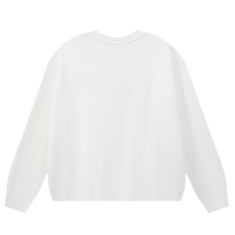 VELCEN Purple Brand Logo Printed Sweatshirts