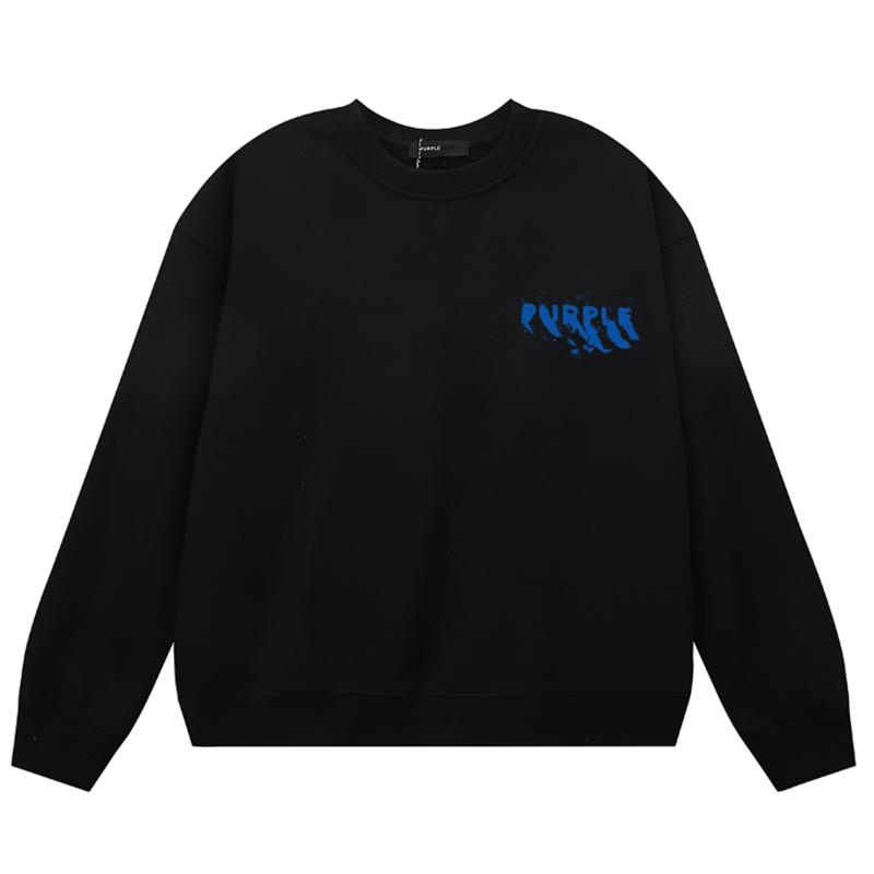 VELCEN Purple Brand Logo Printed Sweatshirts