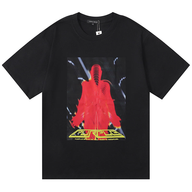 VELCEN Purple Brand Fashion T-Shirt