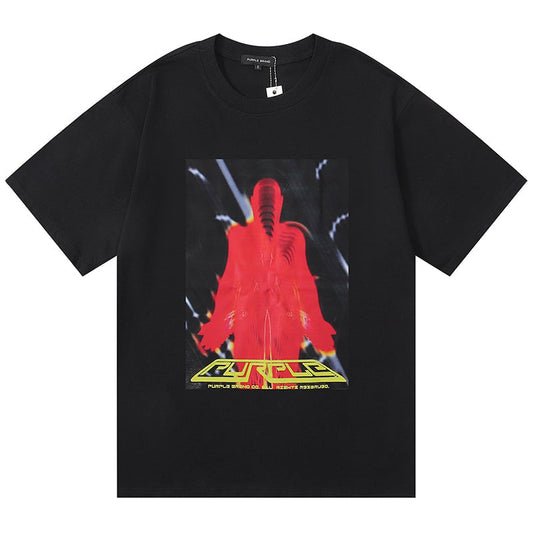 VELCEN Purple Brand Fashion T-Shirt
