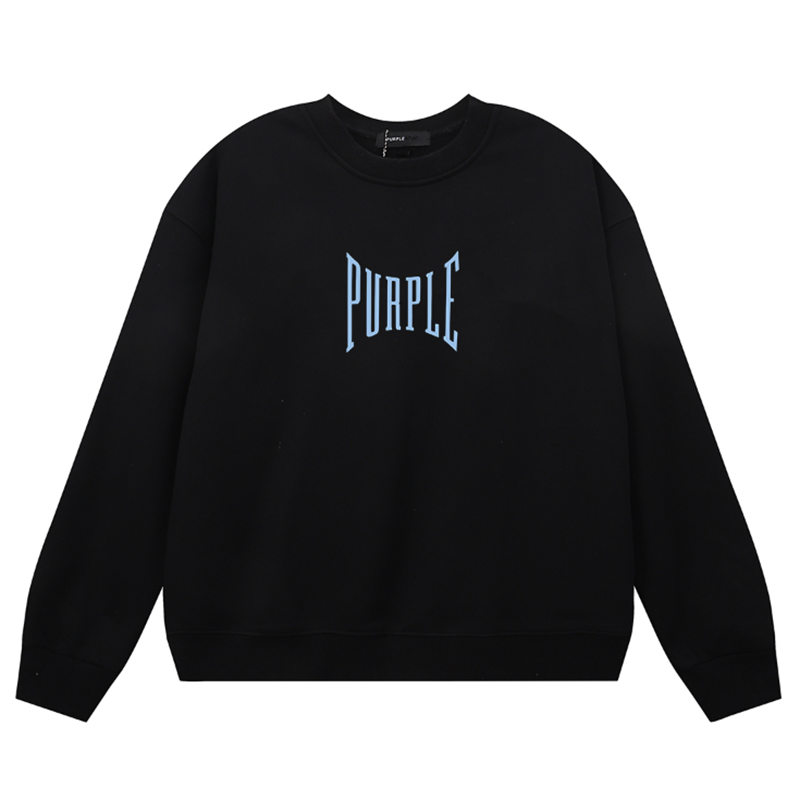 VELCEN Purple Brand Logo Printed Sweatshirts