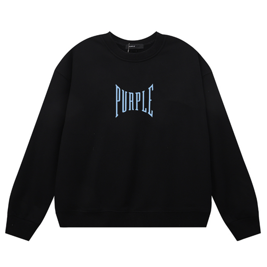 VELCEN Purple Brand Logo Printed Sweatshirts