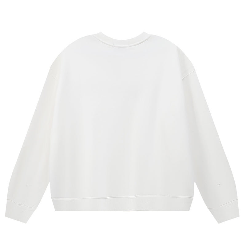 VELCEN Purple Brand Logo Printed Sweatshirts