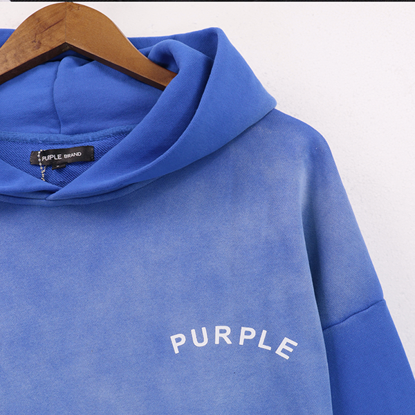 VELCEN Purple Brand Logo Printed Hoodies
