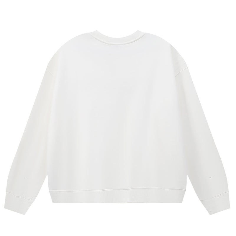 VELCEN Purple Brand Logo Printed Sweatshirts