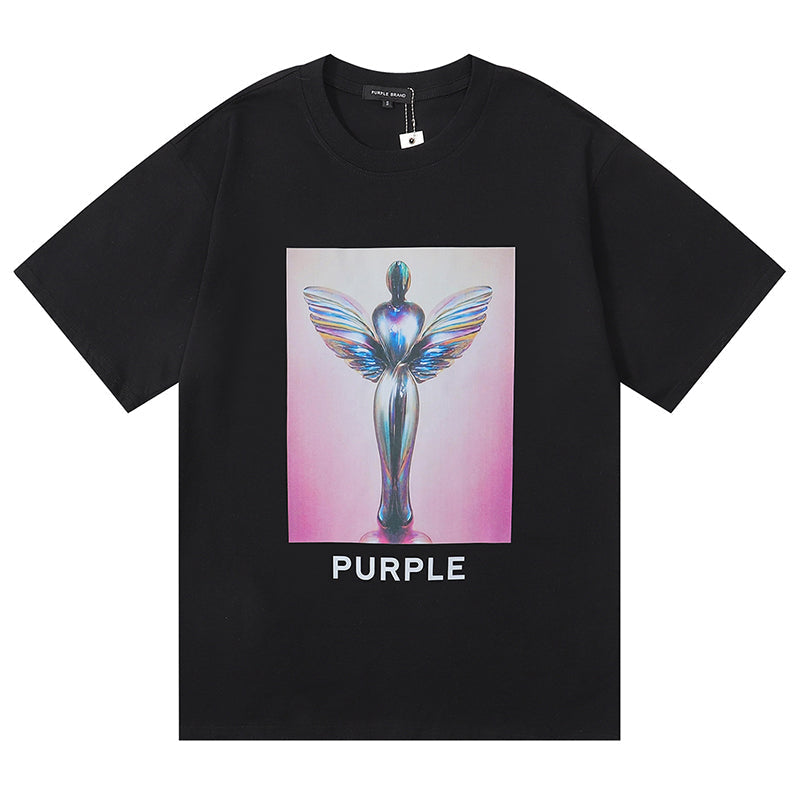 VELCEN Purple Brand Fashion T-Shirt