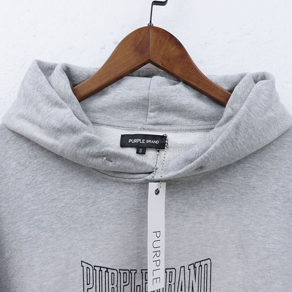 VELCEN Purple Brand Logo Printed Hoodies