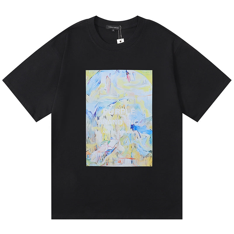 VELCEN Purple Brand Fashion T-Shirt