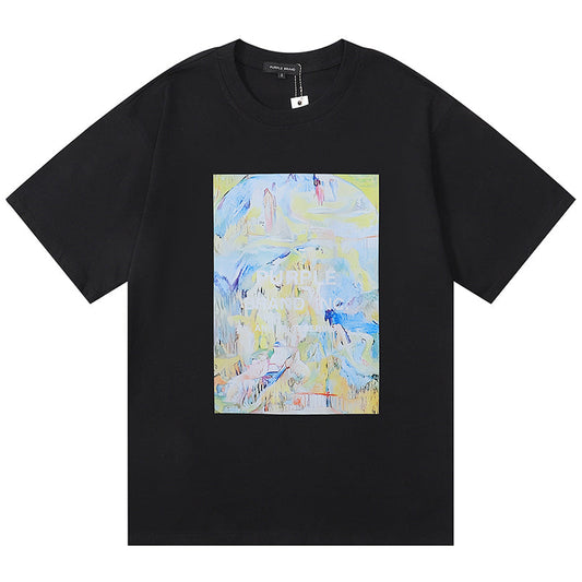 VELCEN Purple Brand Fashion T-Shirt