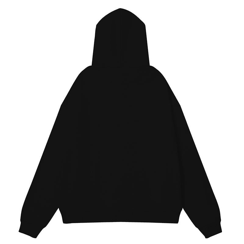 VELCEN Purple Brand Logo Pattern Printed Hoodie