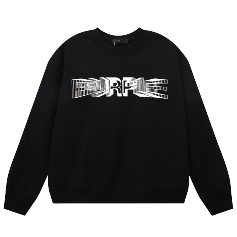 VELCEN Purple Brand Logo Printed Sweatshirts