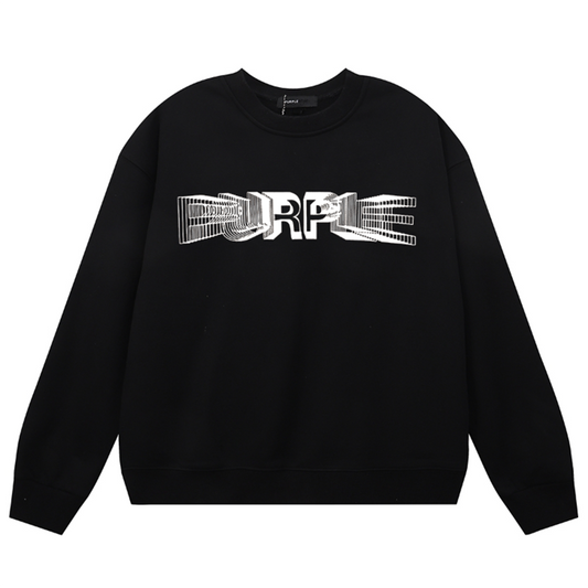 VELCEN Purple Brand Logo Printed Sweatshirts