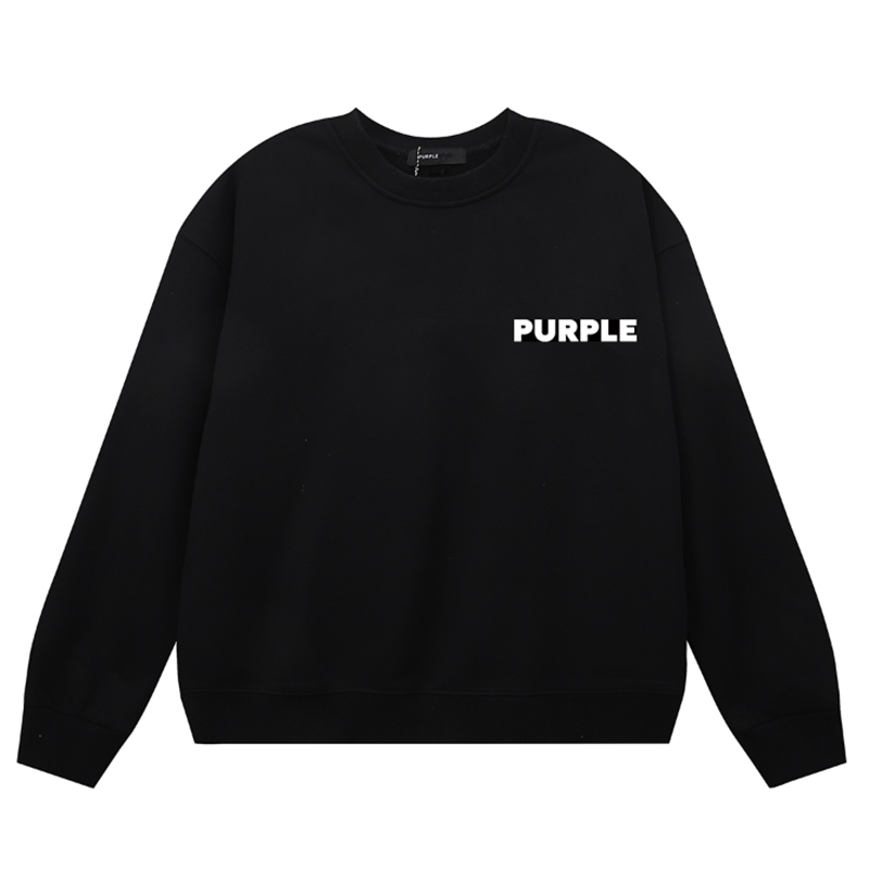 VELCEN Purple Brand Logo Printed Sweatshirts