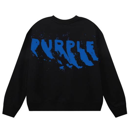VELCEN Purple Brand Logo Printed Sweatshirts