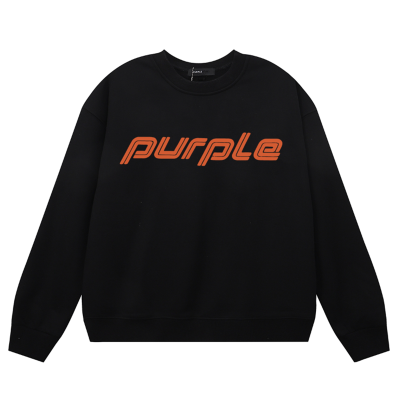 VELCEN Purple Brand Logo Printed Sweatshirts