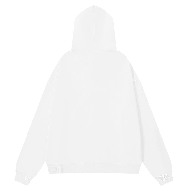 VELCEN Purple Brand Logo Pattern Printed Hoodie