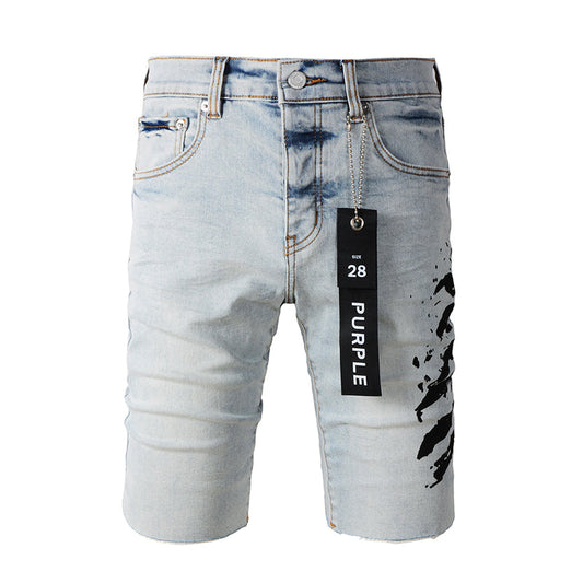VELCEN Purple Brand Denim Shorts #5048