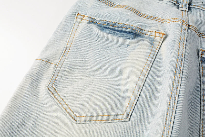 VELCEN Purple Brand Denim Shorts #5017