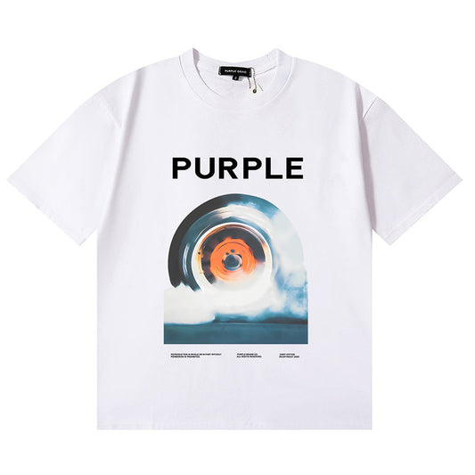 VELCEN Purple Brand Fashion T-Shirt