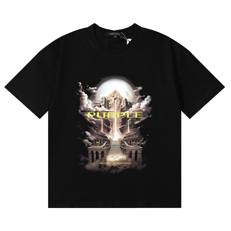 VELCEN Purple Brand Fashion T-Shirt