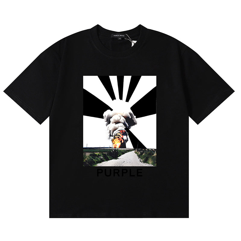VELCEN Purple Brand Fashion T-Shirt