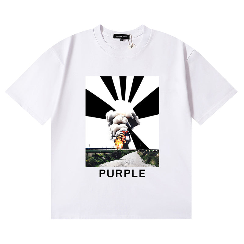 VELCEN Purple Brand Fashion T-Shirt