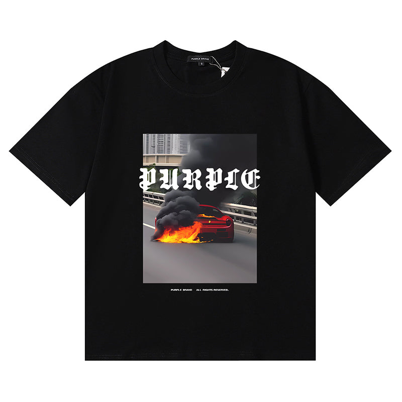 VELCEN Purple Brand Fashion T-Shirt P25
