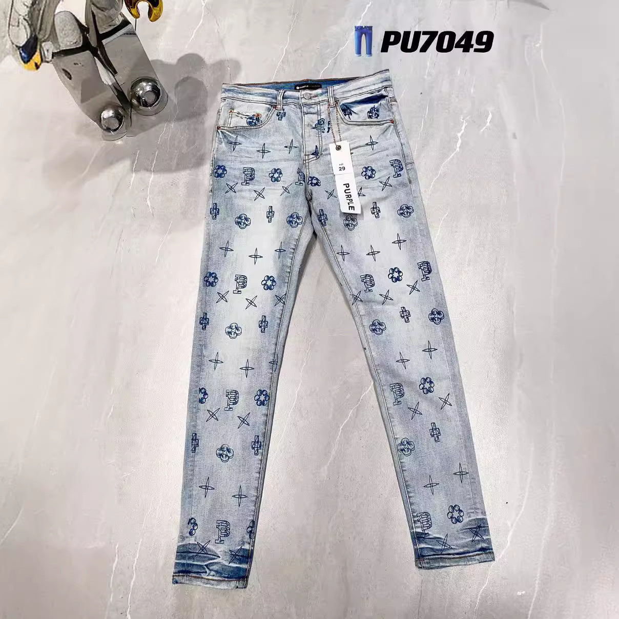 VELCEN Purple Brand Jeans #7049