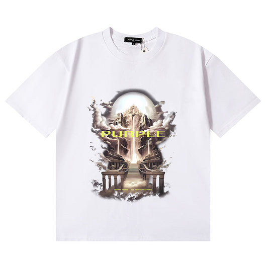 VELCEN Purple Brand Fashion T-Shirt