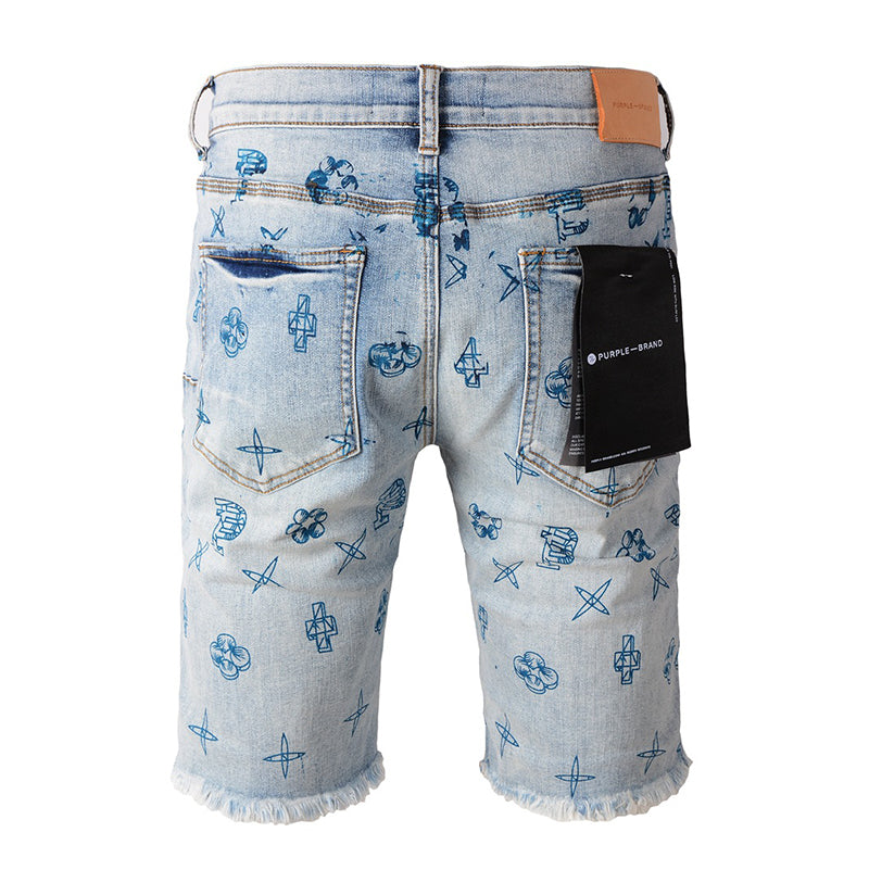 VELCEN Purple Brand Denim Shorts #5063