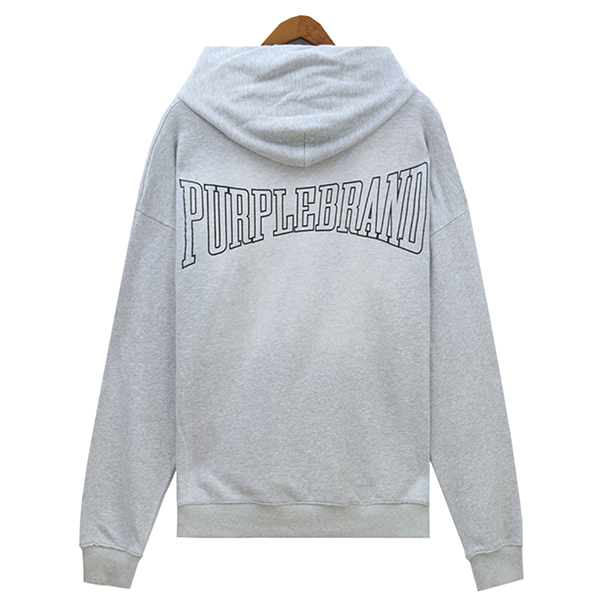 VELCEN Purple Brand Logo Printed Hoodies
