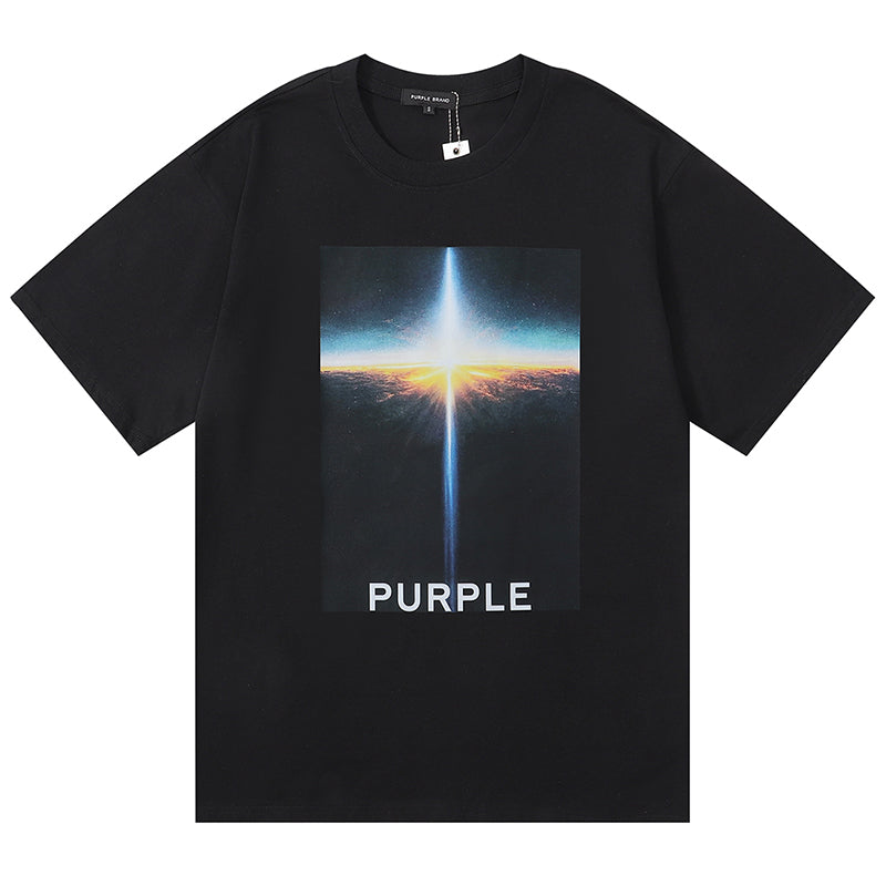 VELCEN Purple Brand Fashion T-Shirt