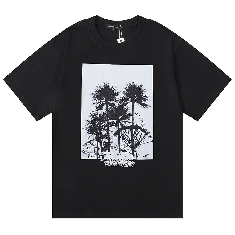 VELCEN Purple Brand Fashion T-Shirt
