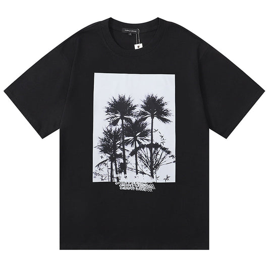 VELCEN Purple Brand Fashion T-Shirt