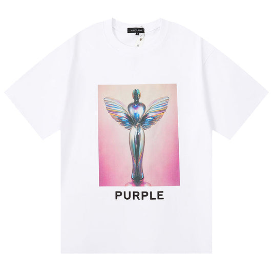 VELCEN Purple Brand Fashion T-Shirt