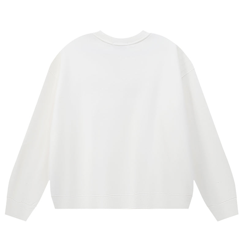 VELCEN Purple Brand Logo Printed Sweatshirts