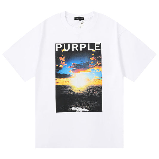 VELCEN Purple Brand Fashion T-Shirt