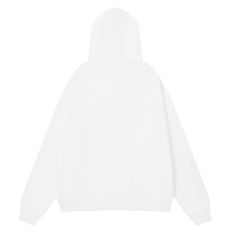 VELCEN Purple Brand Logo Pattern Printed Hoodie