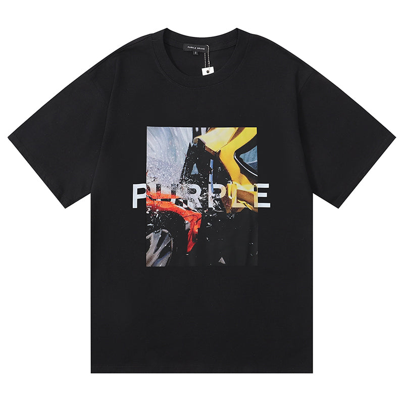 VELCEN Purple Brand Fashion T-Shirt