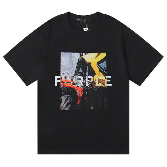 VELCEN Purple Brand Fashion T-Shirt