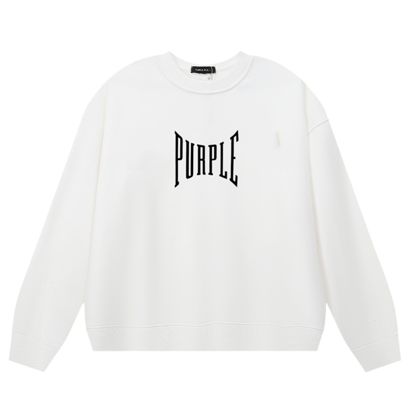 VELCEN Purple Brand Logo Printed Sweatshirts