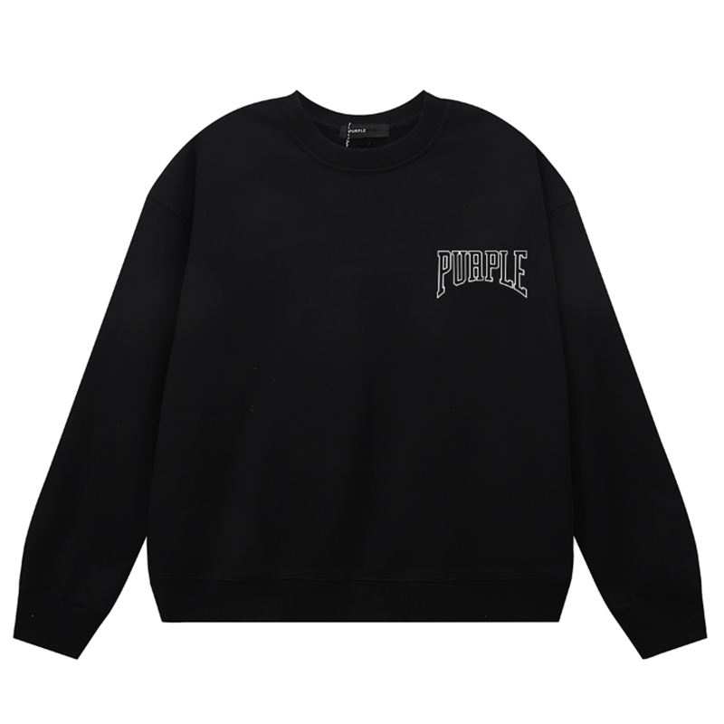 VELCEN Purple Brand Logo Printed Sweatshirts