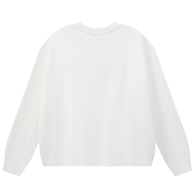 VELCEN Purple Brand Logo Printed Sweatshirts